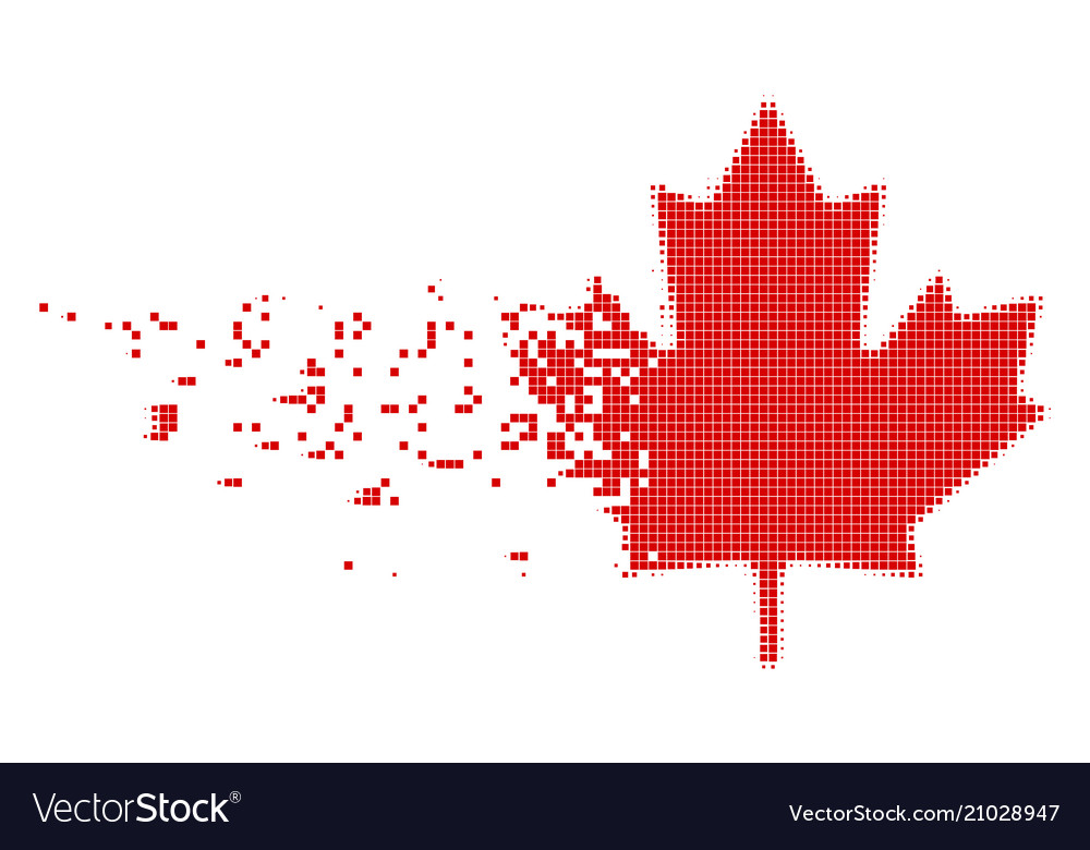 Disintegrating Maple Leaf Icon