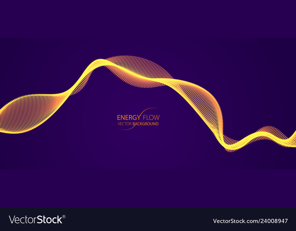 Flowing Particle Wave - Dark Background