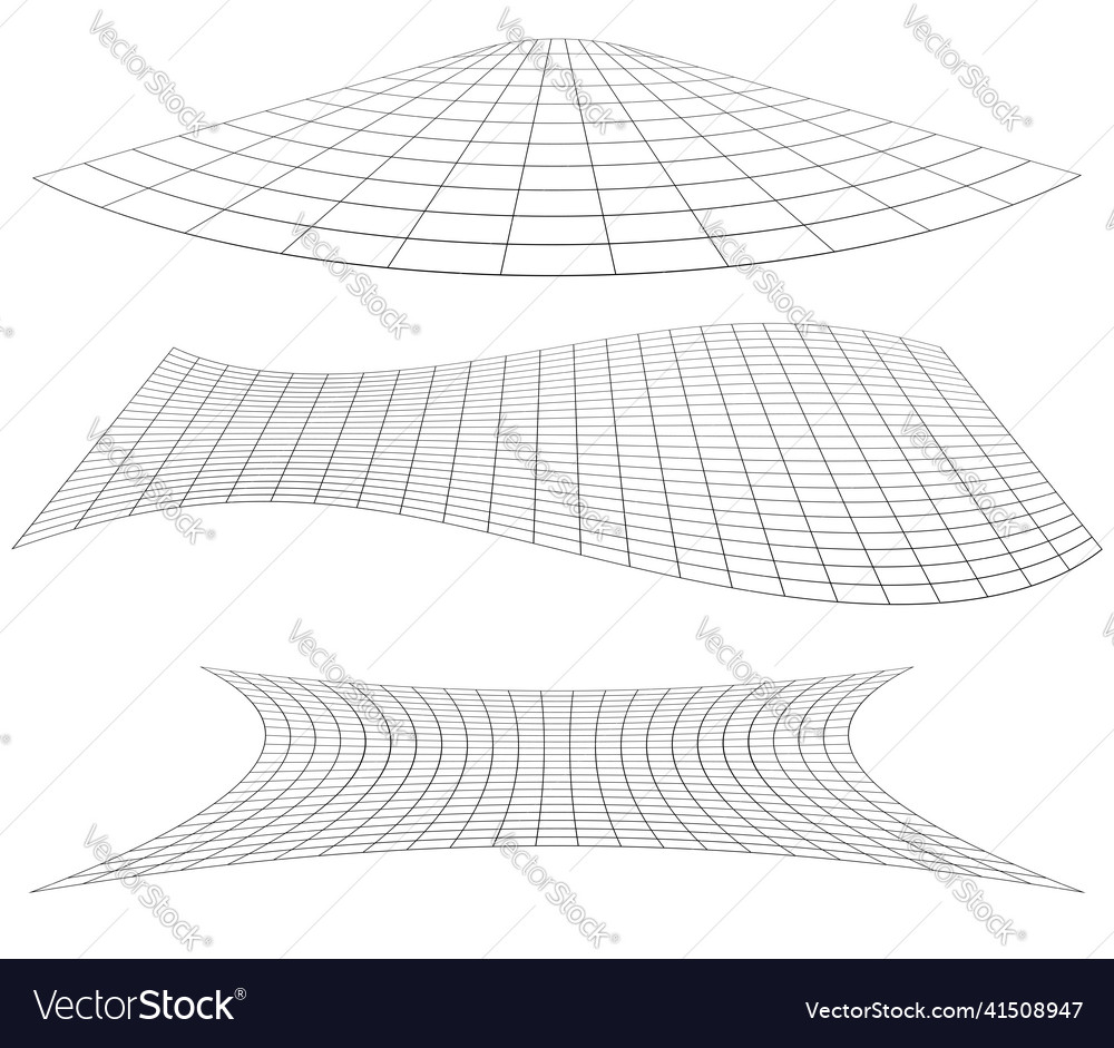Graticule grid mesh plane with deform distortion