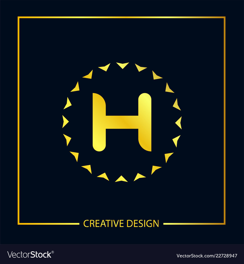 Initial letter h logo template design