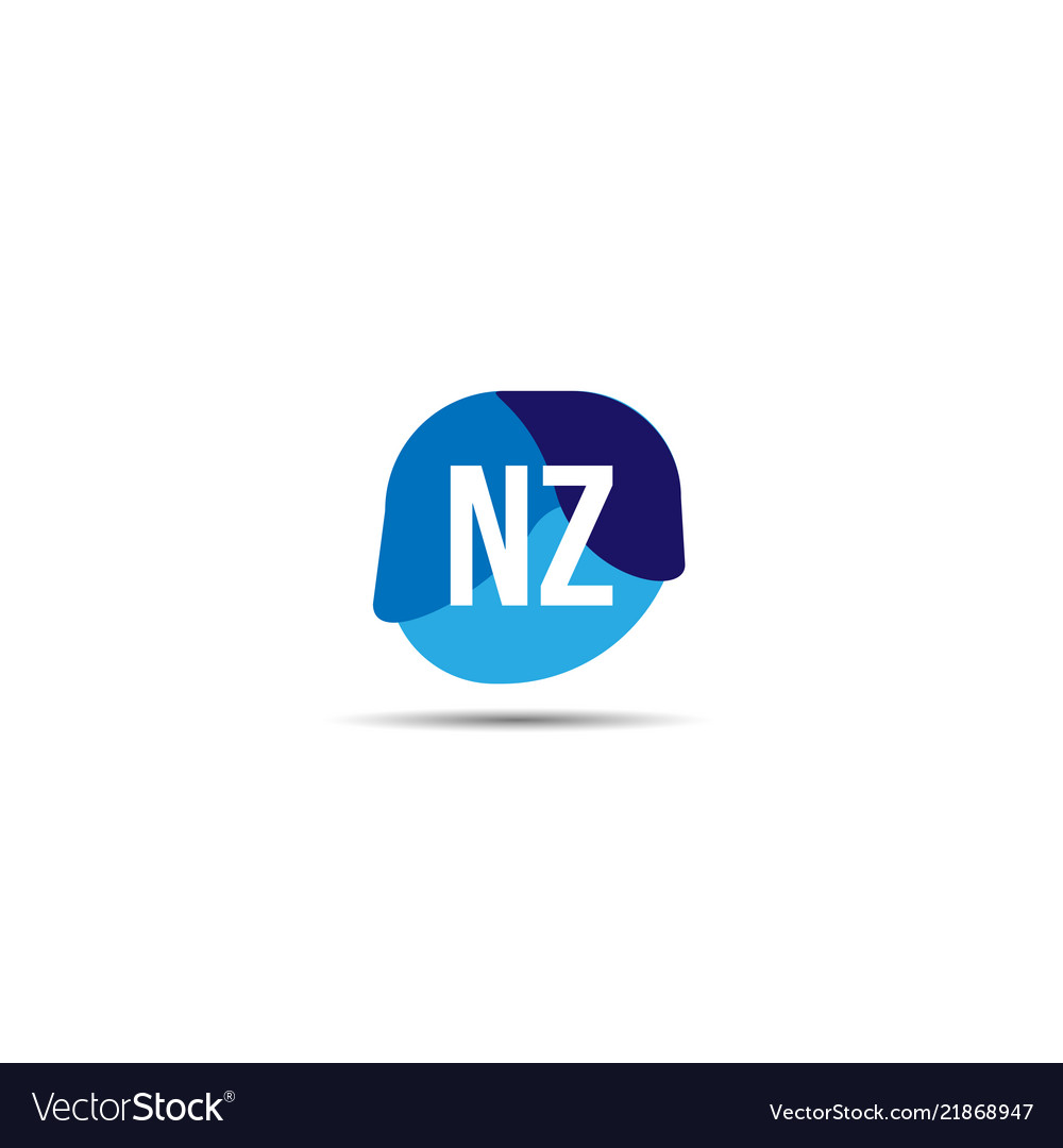 Initial letter nz logo template design Royalty Free Vector