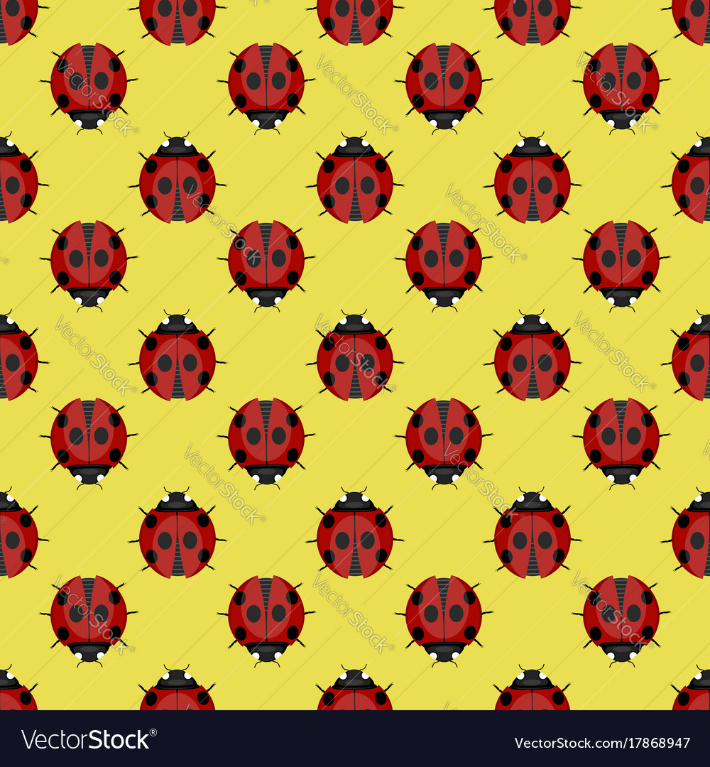Ladybug seamless pattern