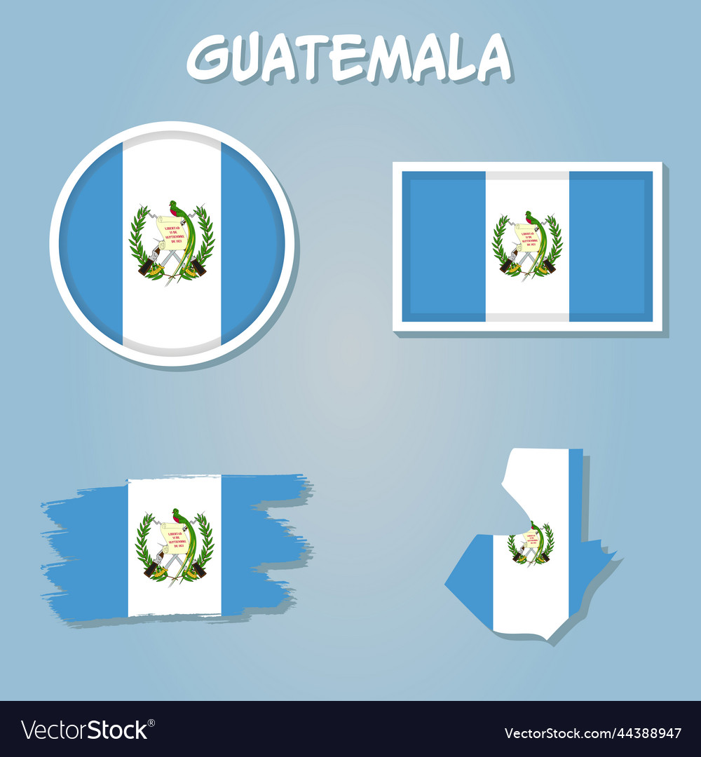 Map of guatemala flag