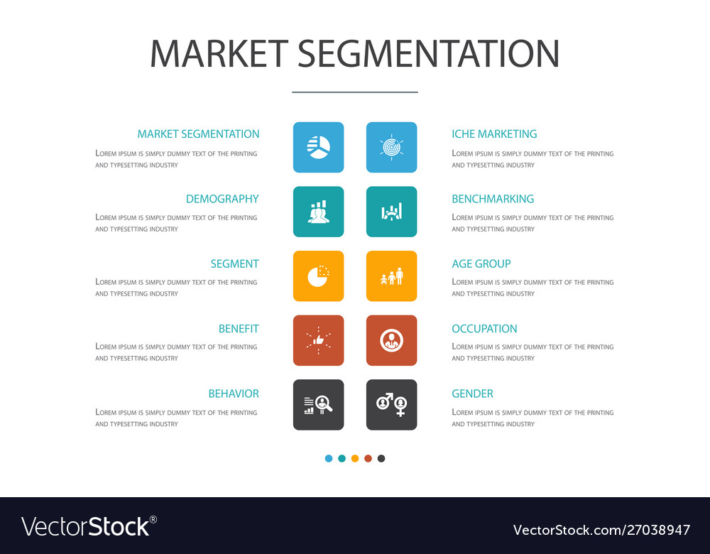 Market segmentation infographic cloud design Vector Image