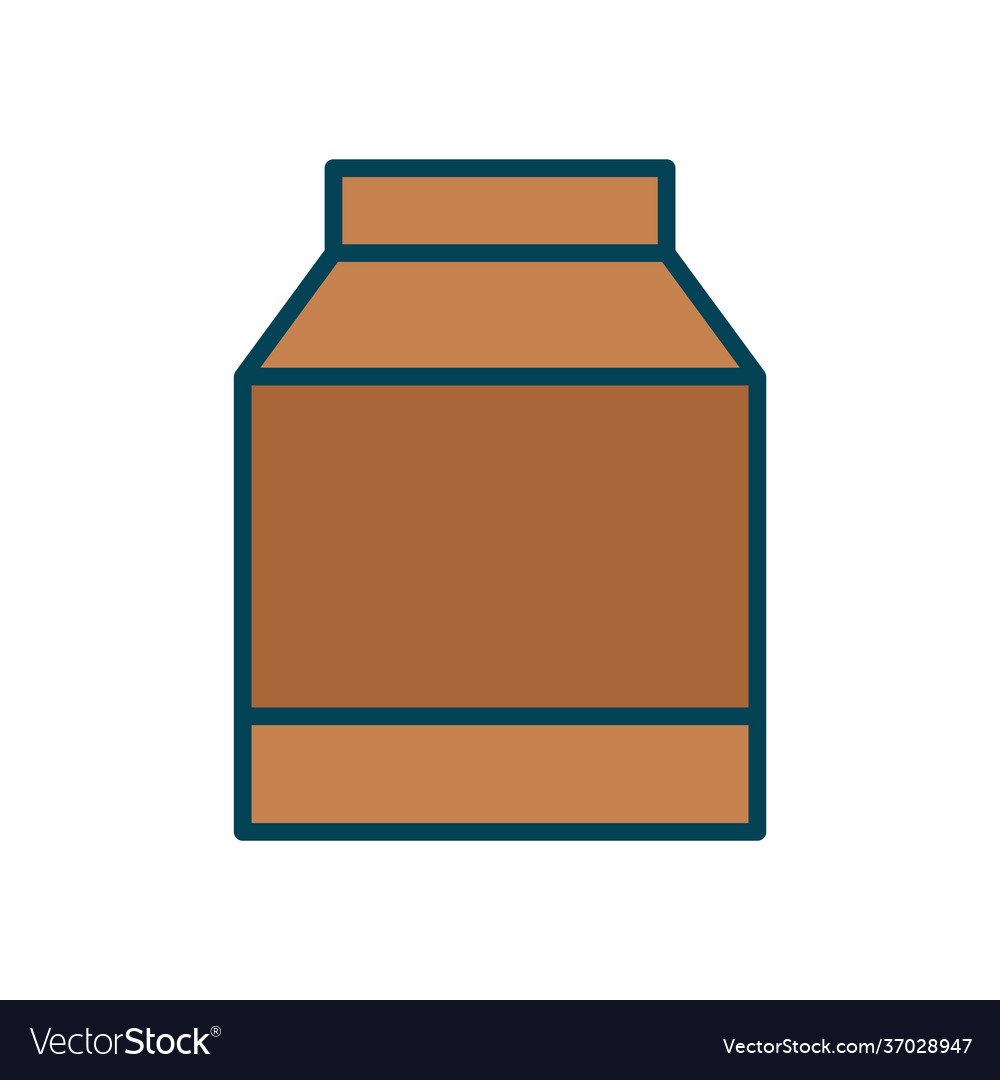 Milk box lineal color icon editable stroke design