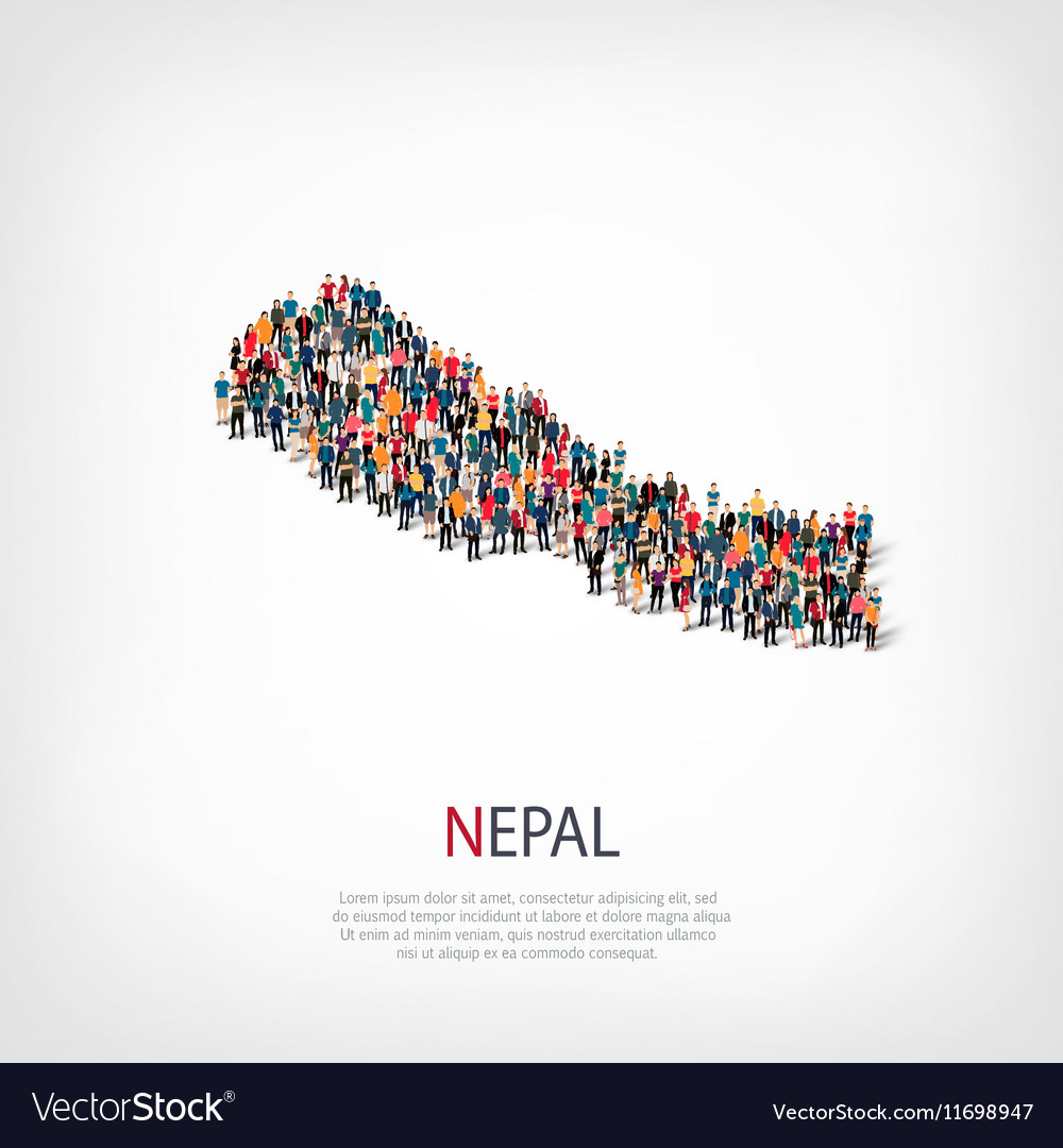 People map country nepal Royalty Free Vector Image