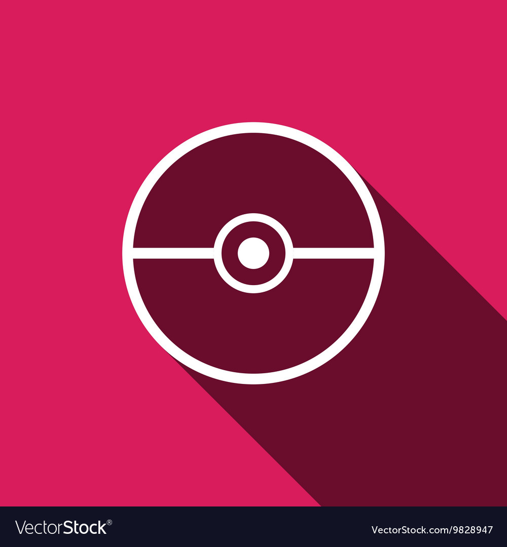 Pokeball icon in gray color Royalty Free Vector Image