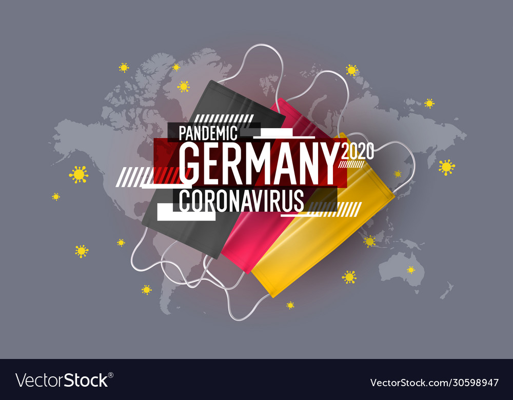 Poster Spread Coronavirus In Germany Royalty Free Vector