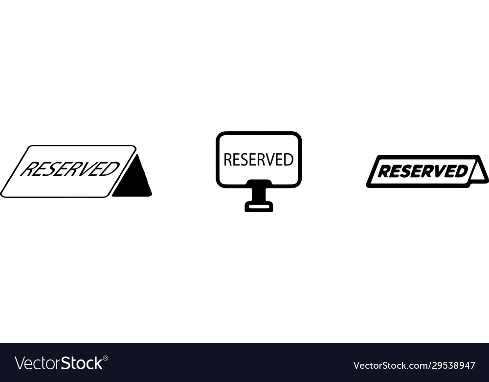 Reserved icon isolated on background