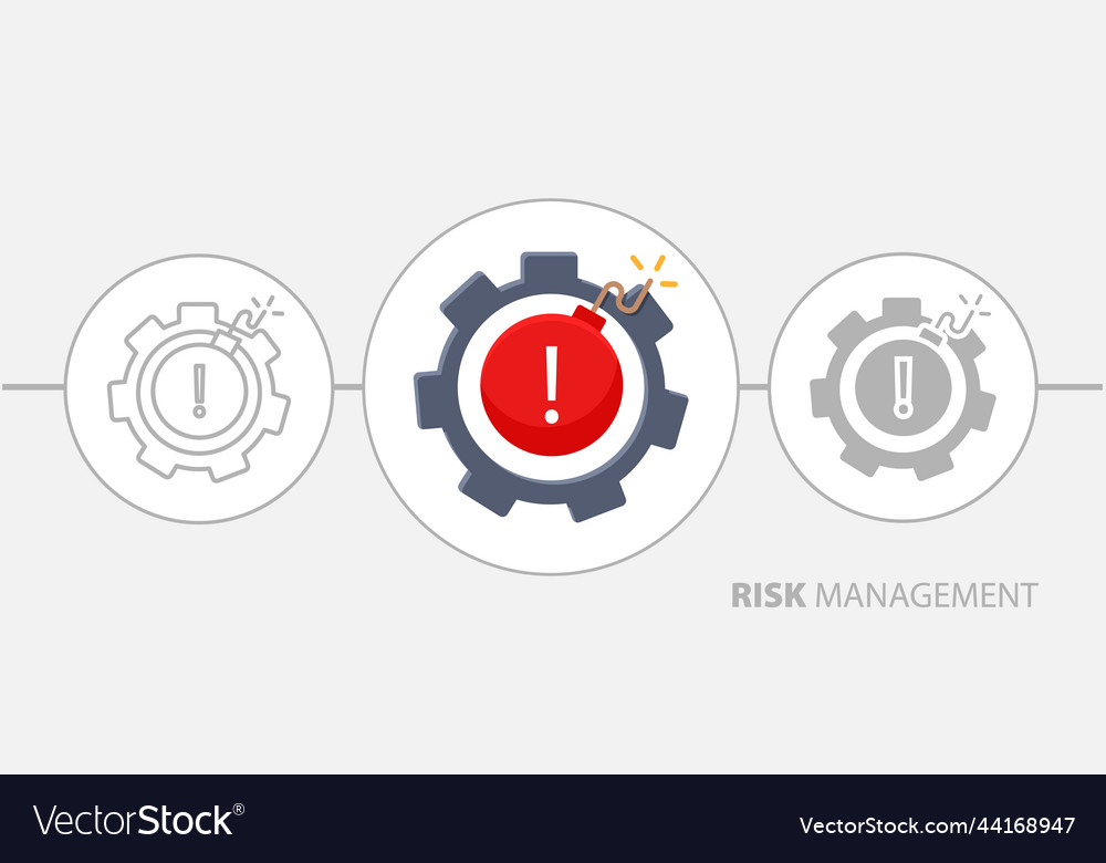 Risk Management Isolated Flat Management Vector Image