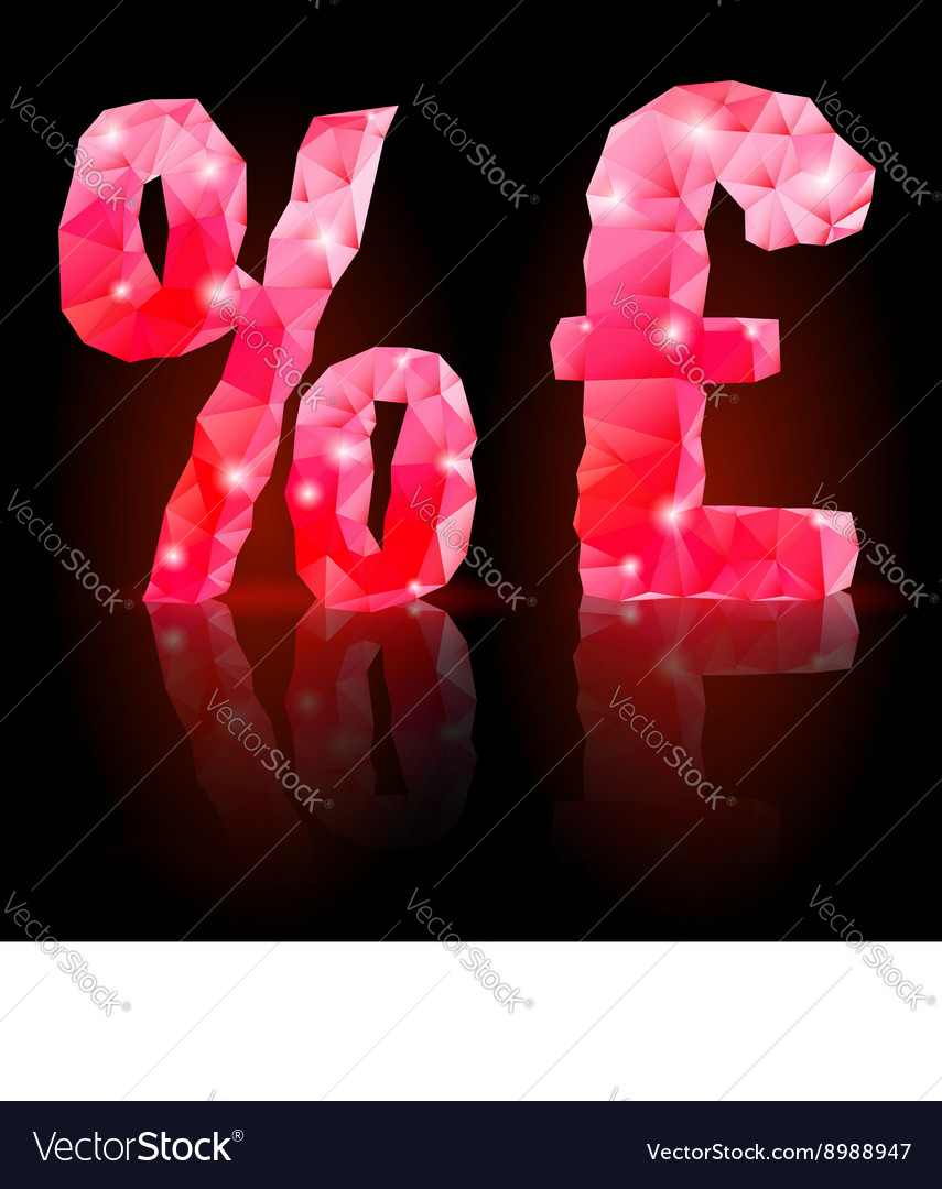 Ruby polygonal font