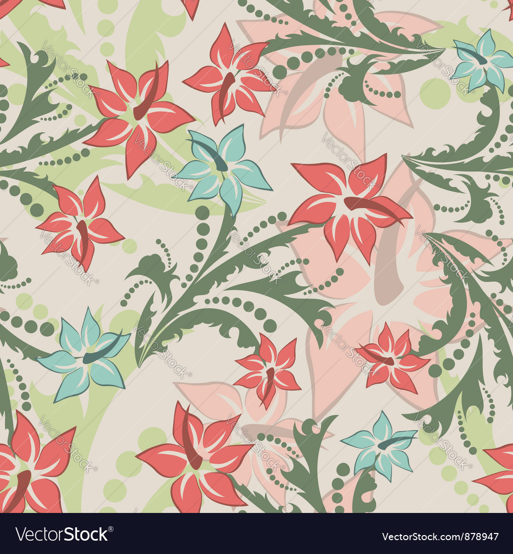 Seamless floral pattern Royalty Free Vector Image