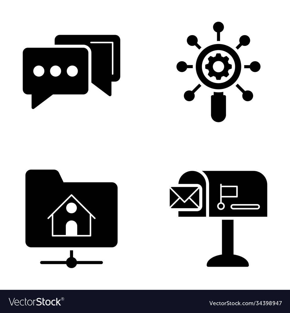 Search engine optimization elements solid icons