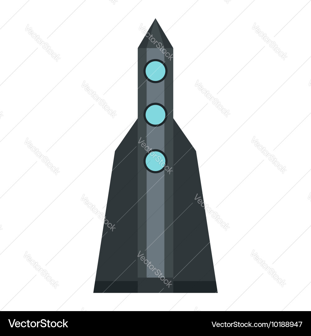Space shuttle icon flat style Royalty Free Vector Image