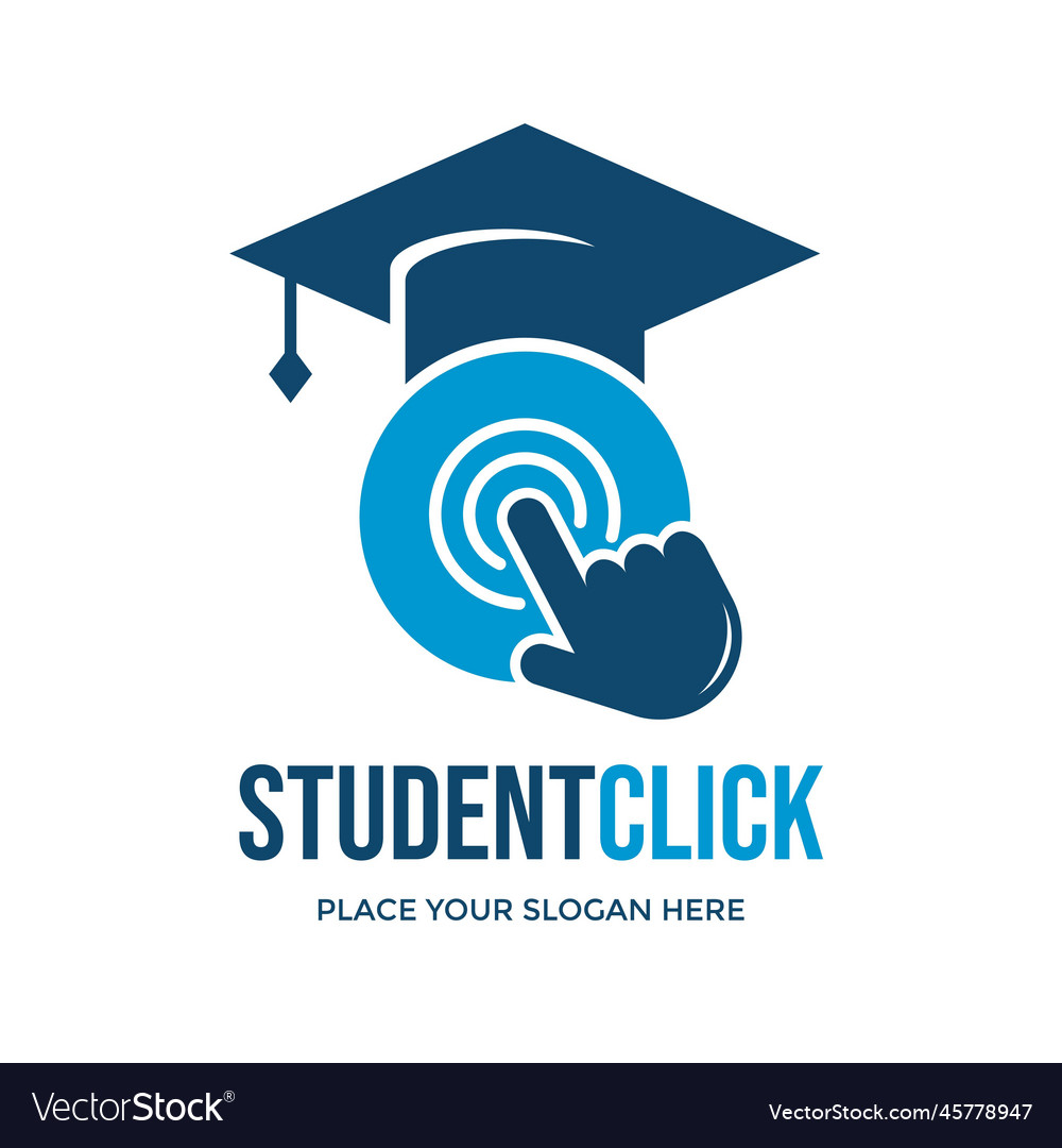 Student click logo template this design use vector image Student click logo template this design use