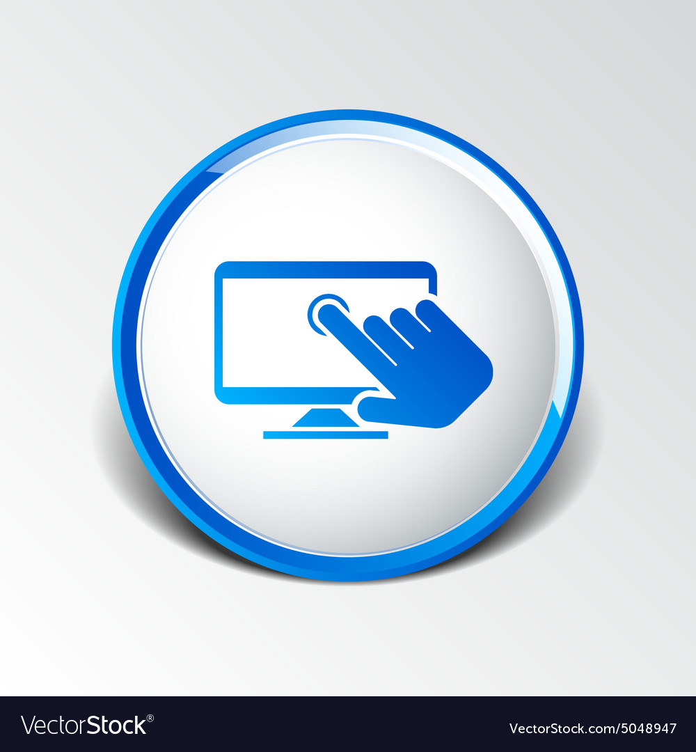 Touch screen icon display finger tap