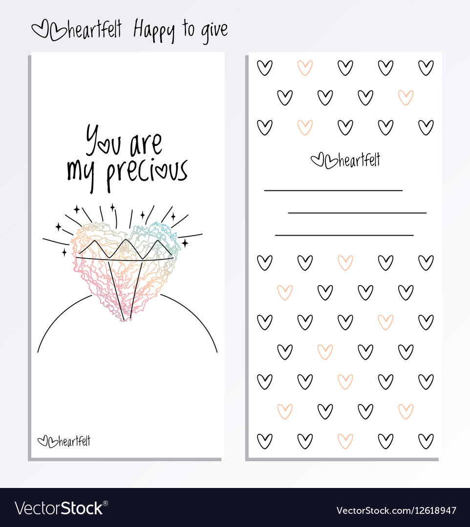 Valentines day back and fron side card