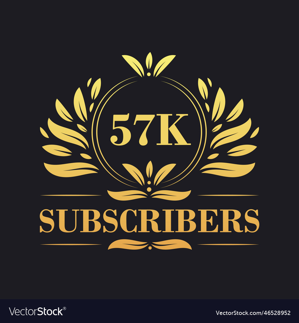 57k subscribers celebration design luxurious