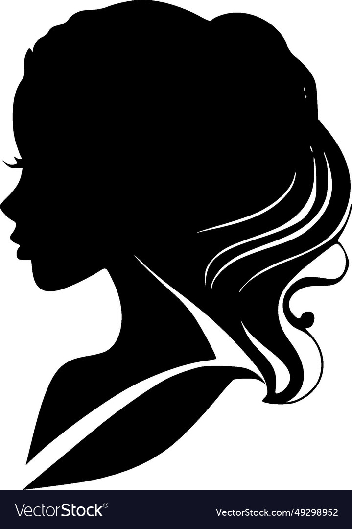 Black women - minimalist and simple silhouette Vector Image