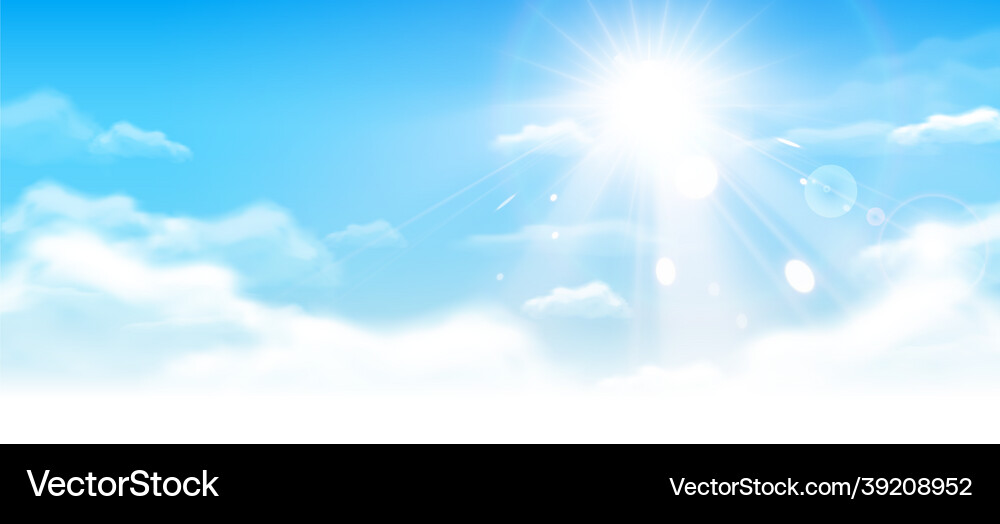 Blue sky with clouds Royalty Free Vector Image