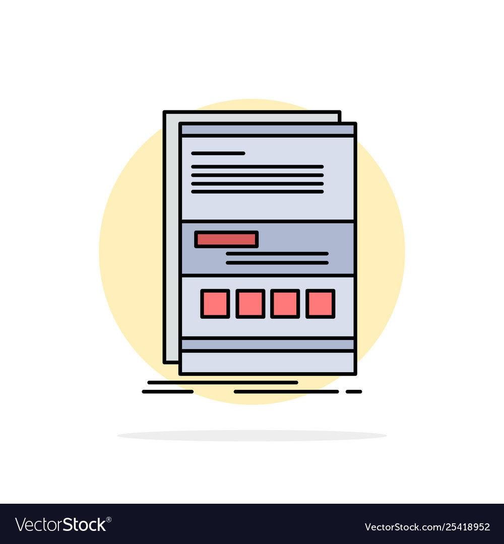 Browser dynamic internet page responsive flat vector image Browser dynamic internet page responsive flat
