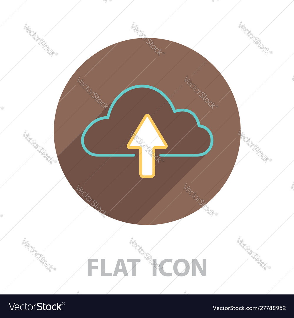 Cloud upload line icon vector image Cloud upload line icon