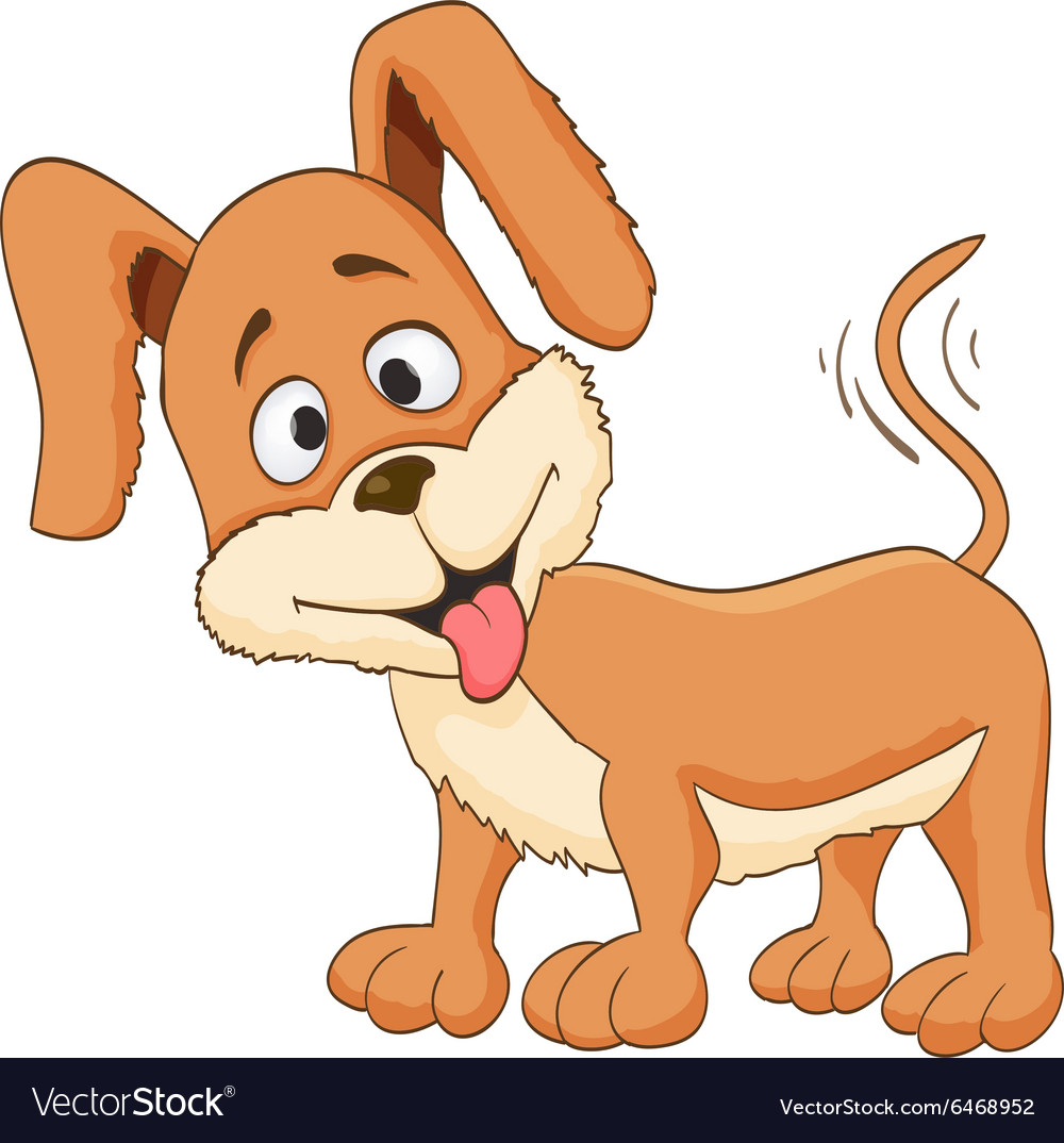 Cute cartoon dog Royalty Free Vector Image - VectorStock