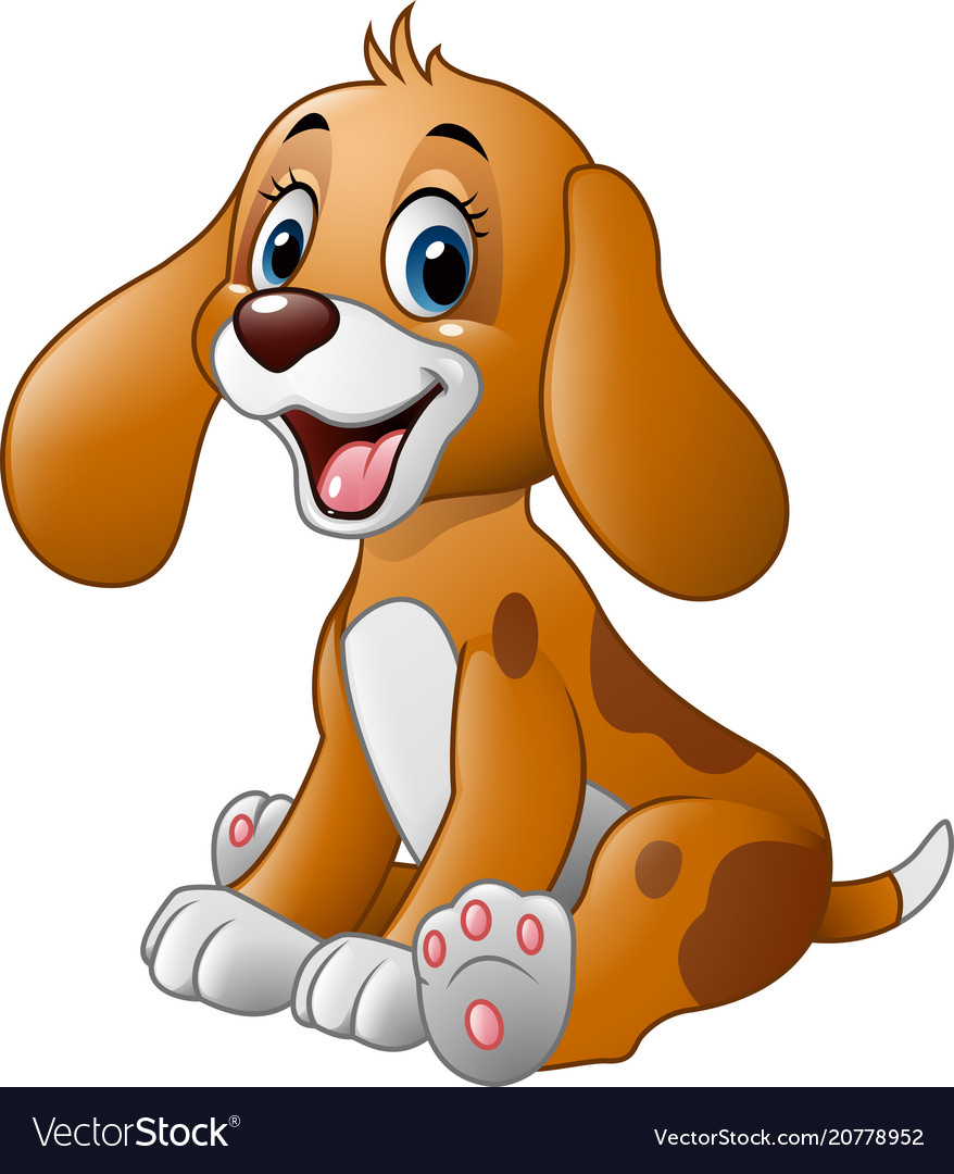 Download Cute little dog cartoon Royalty Free Vector Image