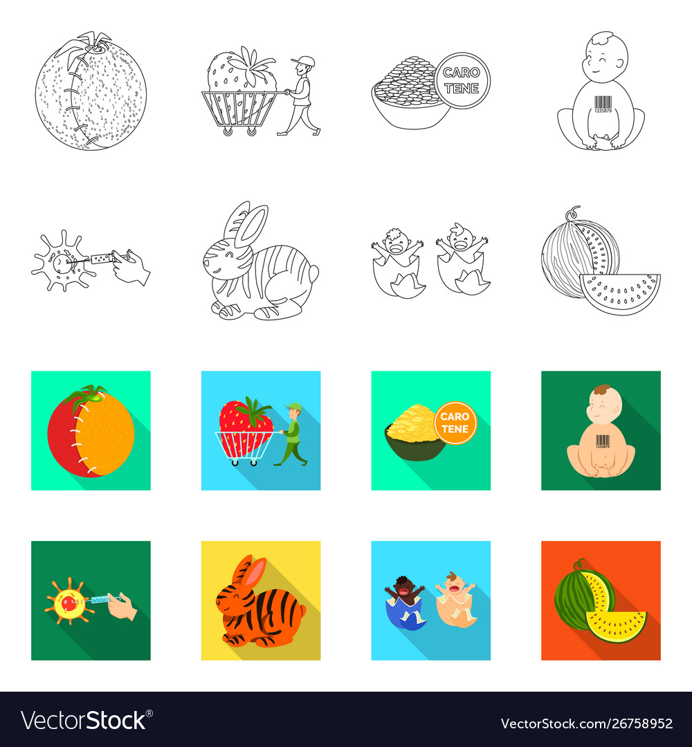 Design test and synthetic symbol set vector image Design test and synthetic symbol set