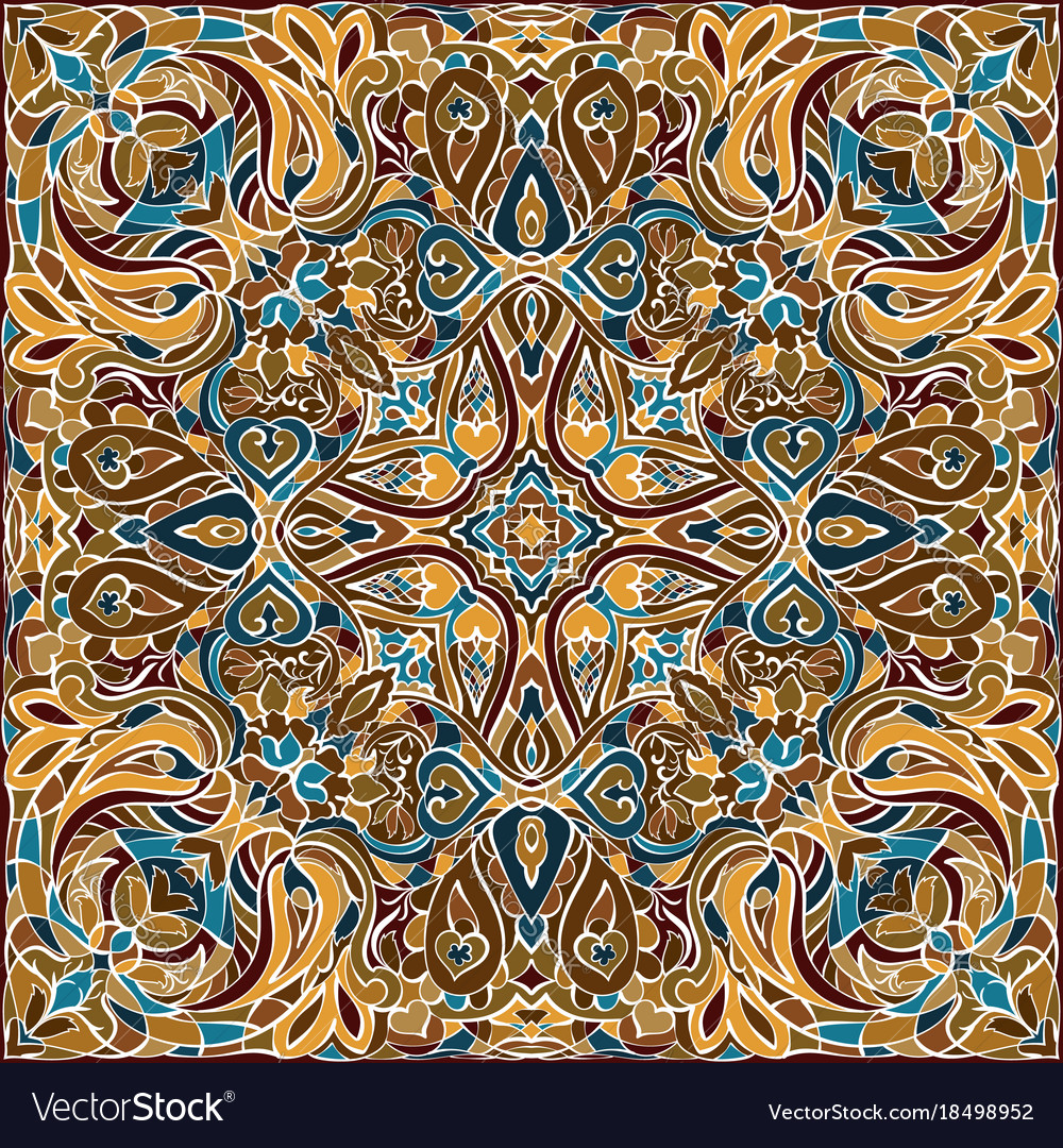 Elegant square colorful abstract pattern