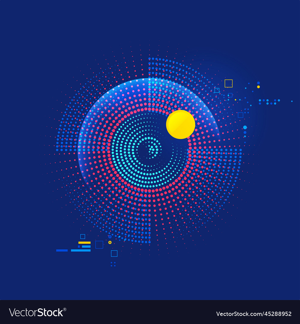 Graphic of abstract eye with futuristic element