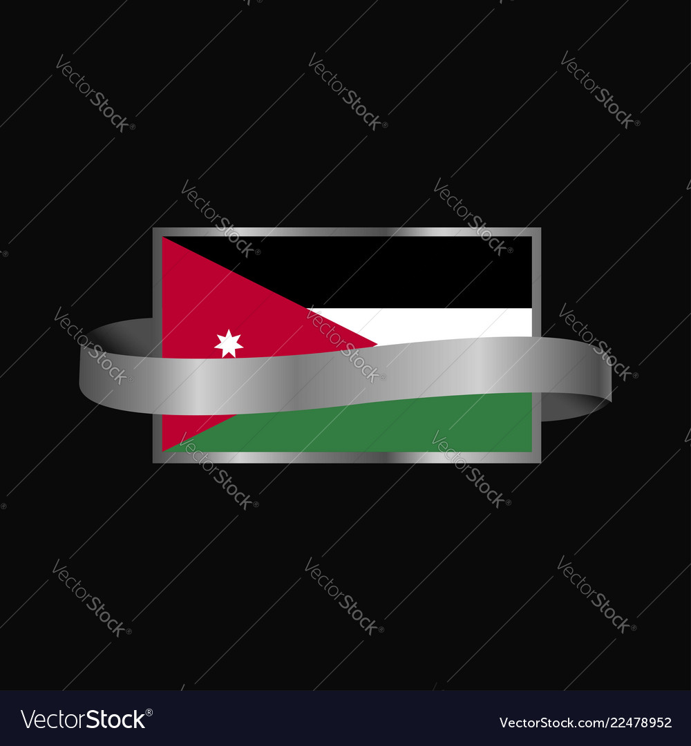 Jordan flag ribbon banner design