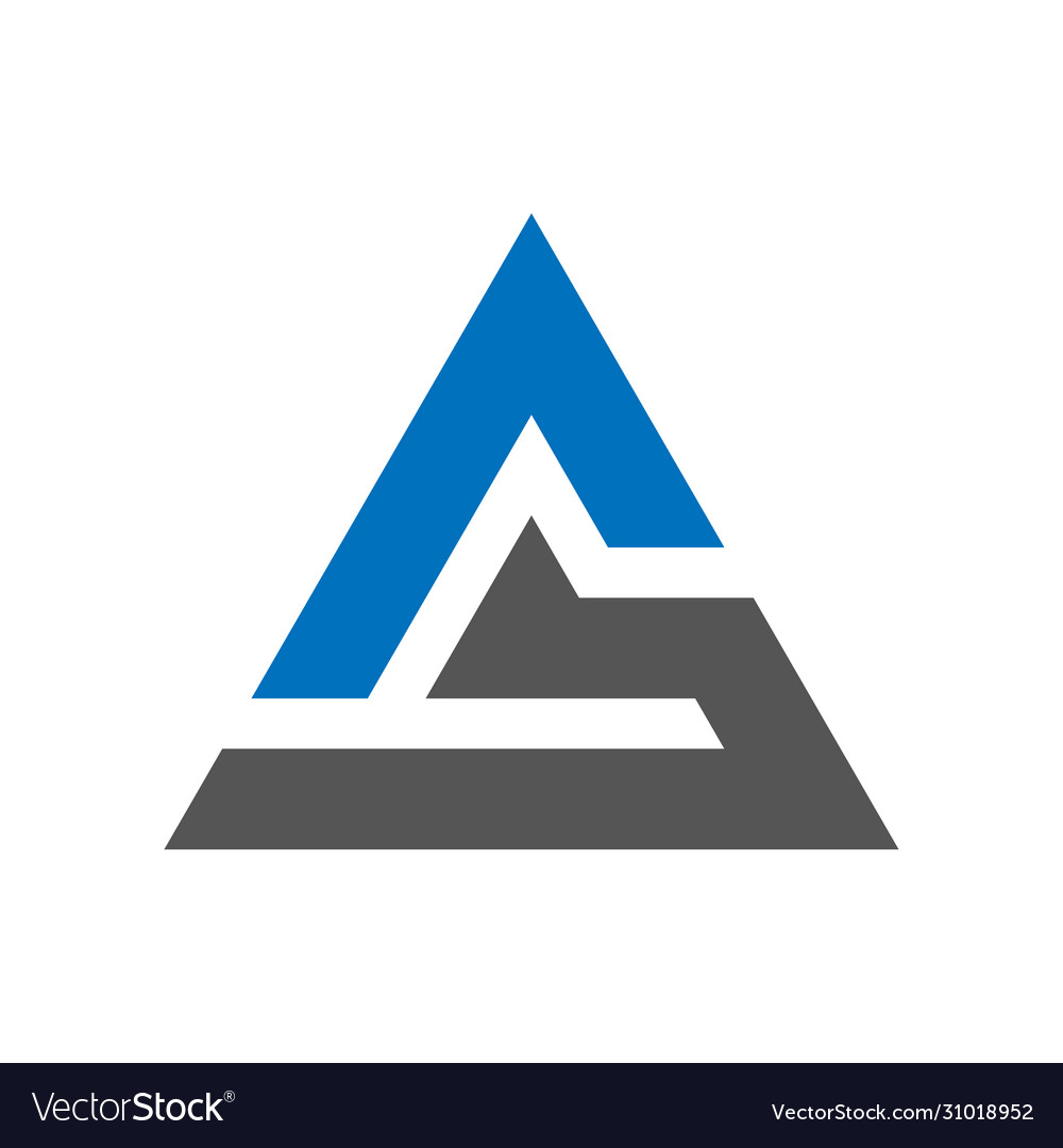 Triangle tech simple business icon logo eps 10 Vector Image