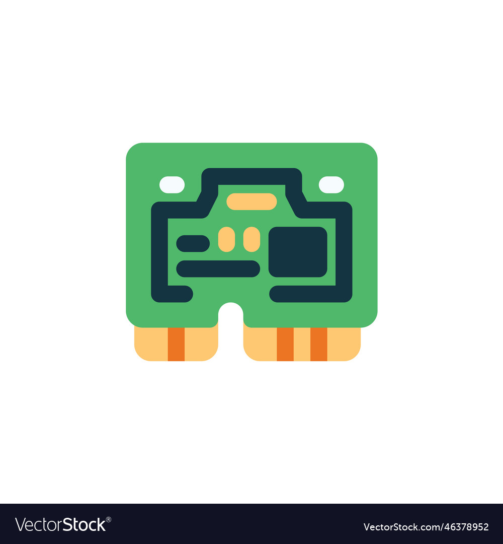 Wlan card icon computer component flat style