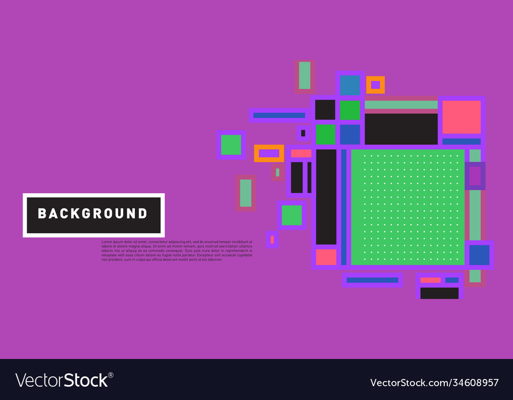 Abstract colorful rectangle background for banner vector image Abstract colorful rectangle background for banner