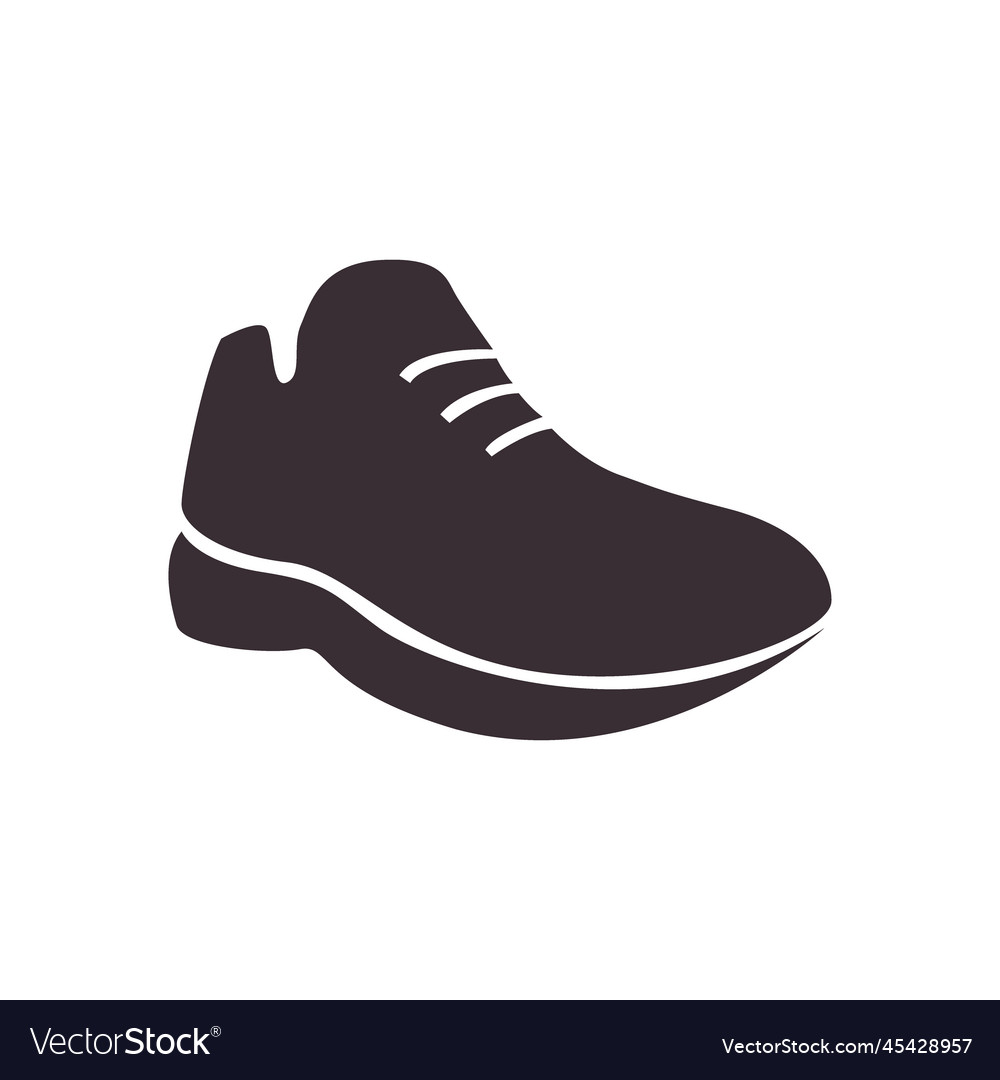 Black shoe icon logo Royalty Free Vector Image