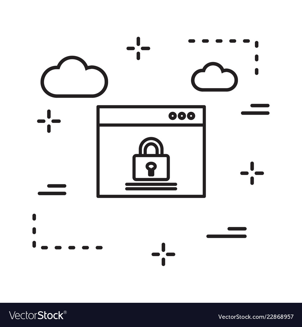 Browser lock icon in creative design