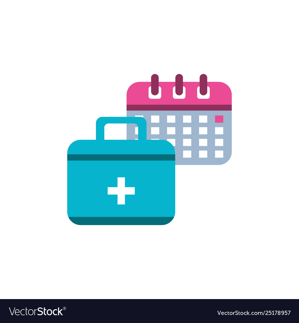 Calendar reminder with first aid kit