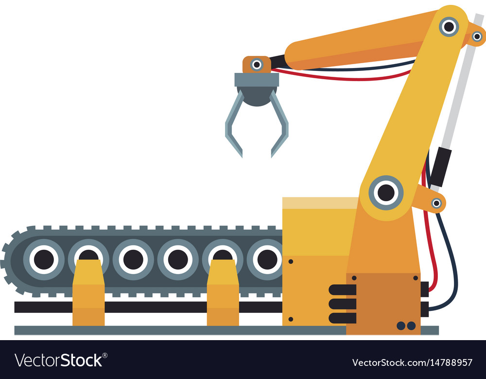 Computer controlled automated manufacturing Vector Image