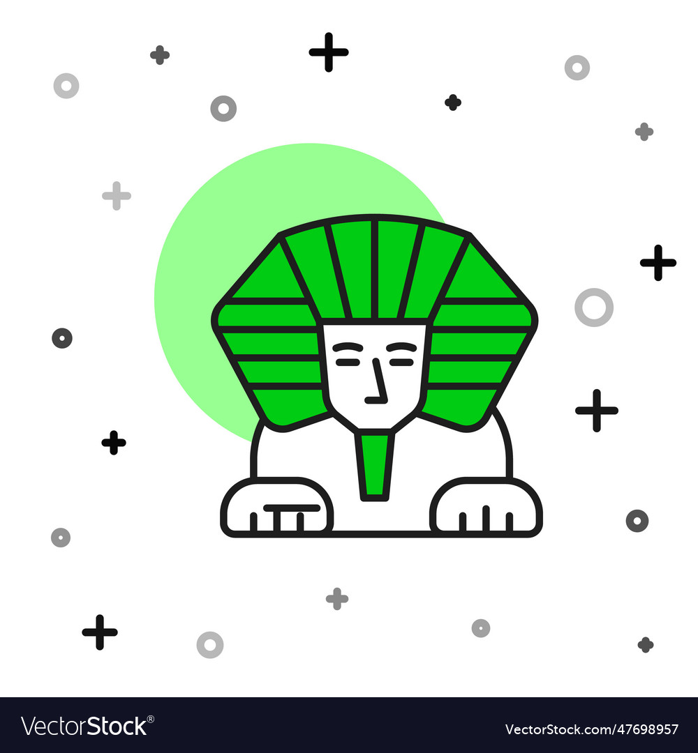 Filled outline sphinx - mythical creature