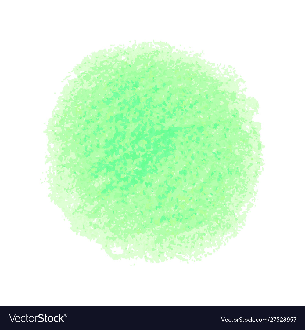 Green crayon scribble texture stain isolated Vector Image