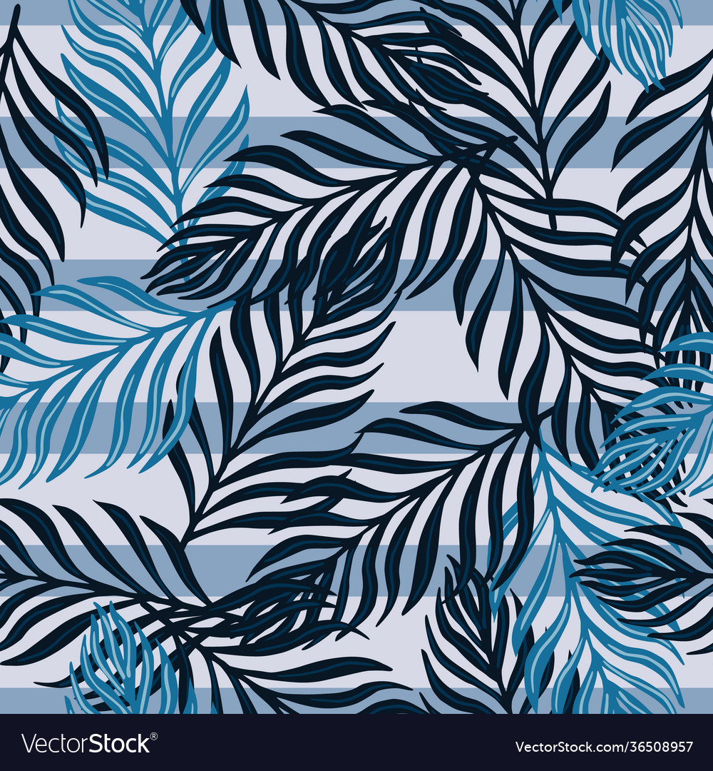 Hawaii exotic seamless flora pattern with random vector image Hawaii exotic seamless flora pattern with random