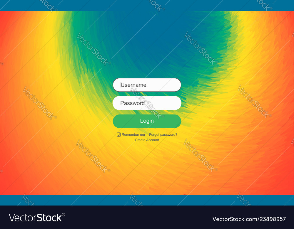 Login user interface modern screen design Vector Image Login user interface modern screen design