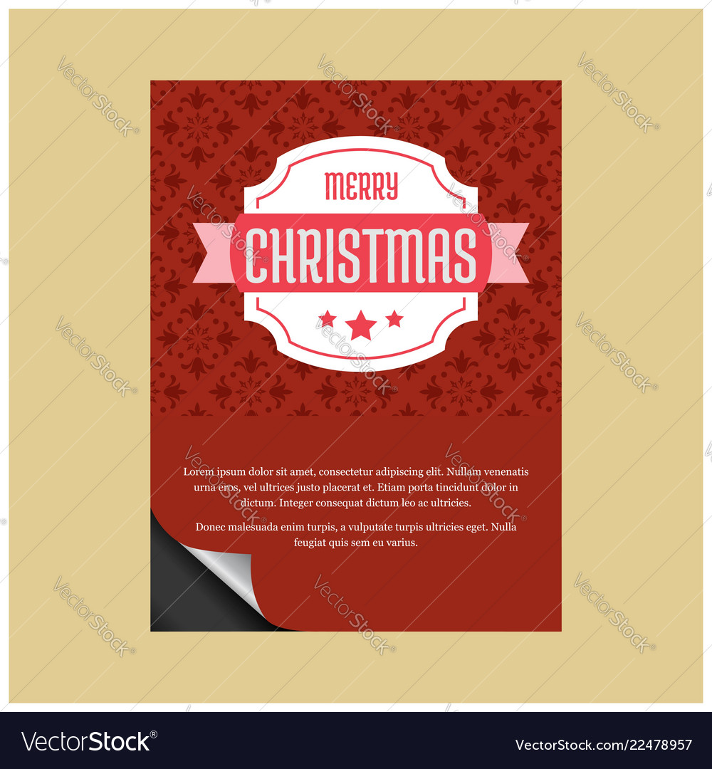 Merry christmas creative design with typography Vector Image