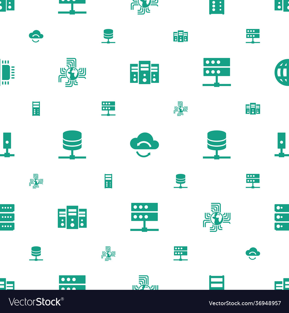 Server icons pattern seamless white background