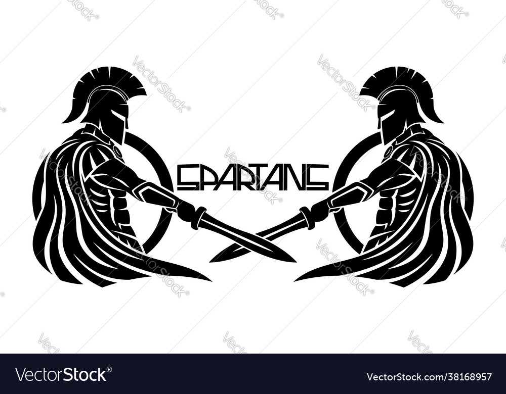 Spartans with swords and shields