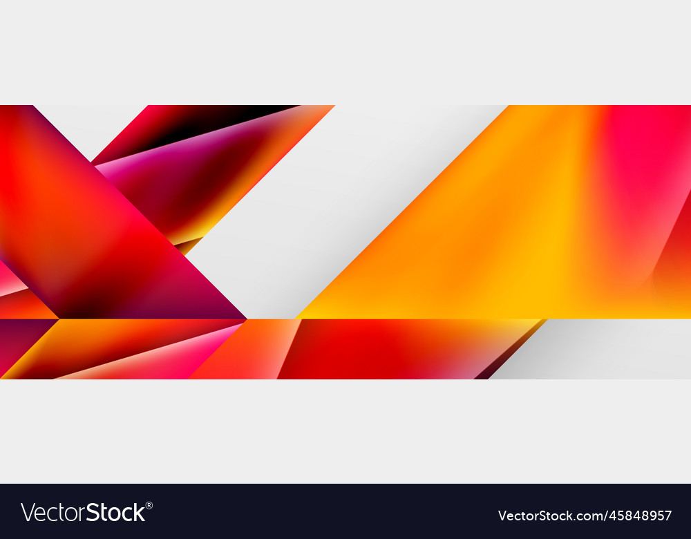 Triangle fluid color gradient abstract background vector image Triangle fluid color gradient abstract background