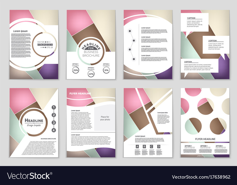 Abstract layout background set for art