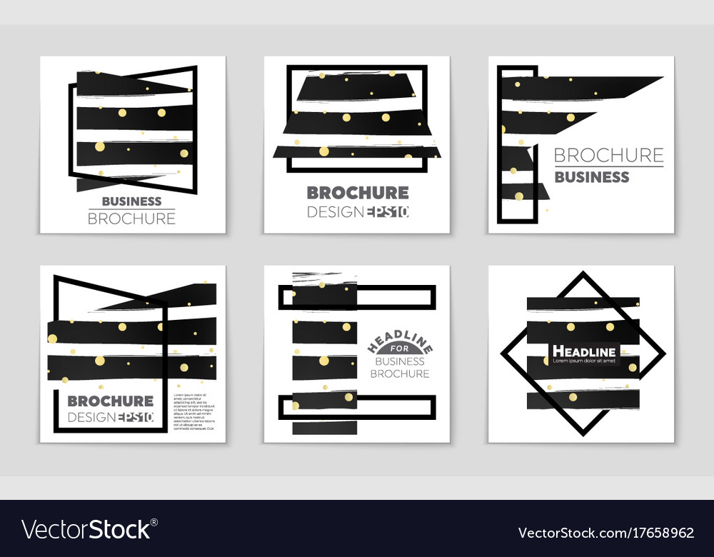 Abstract layout background set for art
