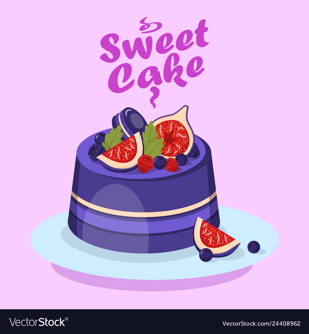 Berry Cake Dessert Poster